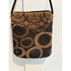 Maruca Crossbody Bag Womens Brown Zip Top Tapestry Purse Handmade Geometric USA